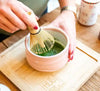 roze matcha kom set