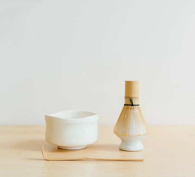 Matcha kit - met witte kom (4-delig)