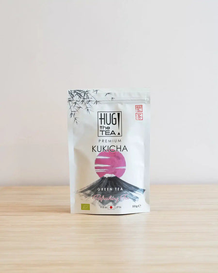 Organic kukicha hug the tea