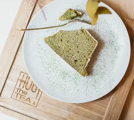 matcha cake witte chocolade