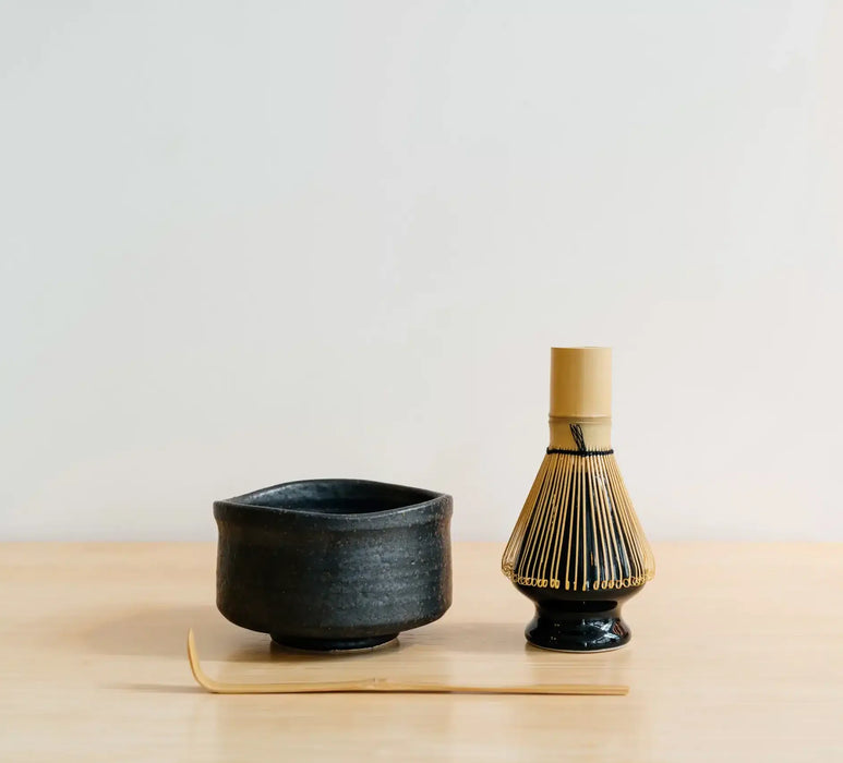 Matcha kit - met zwarte kom (4-delig)