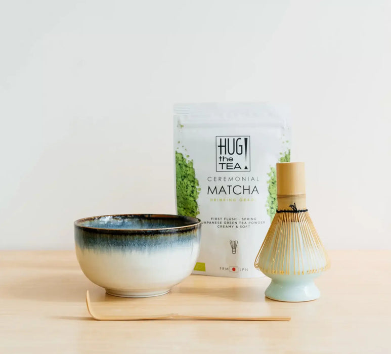 MATCHA SET - met grijze kom (4 of 5-delig)  