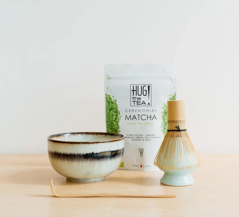 MATCHA SET - met zeegroene kom (4 of 5-delig)